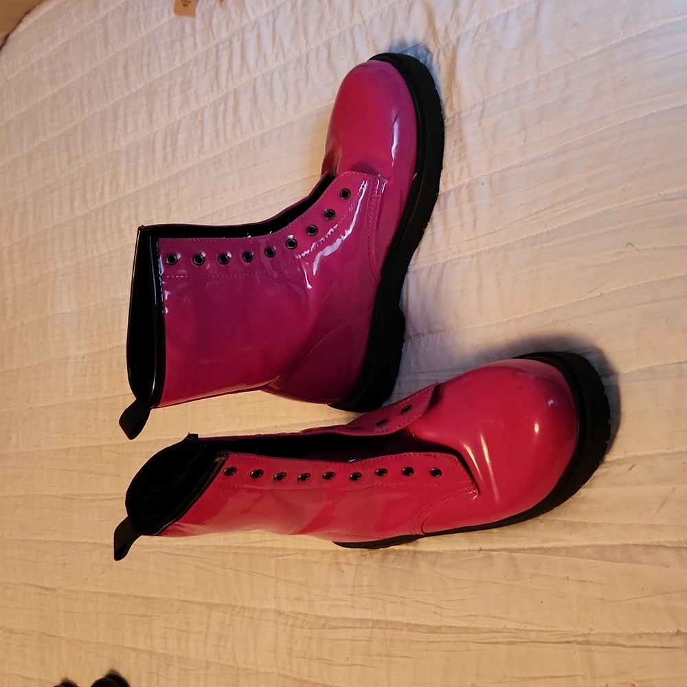 Hot pink boots